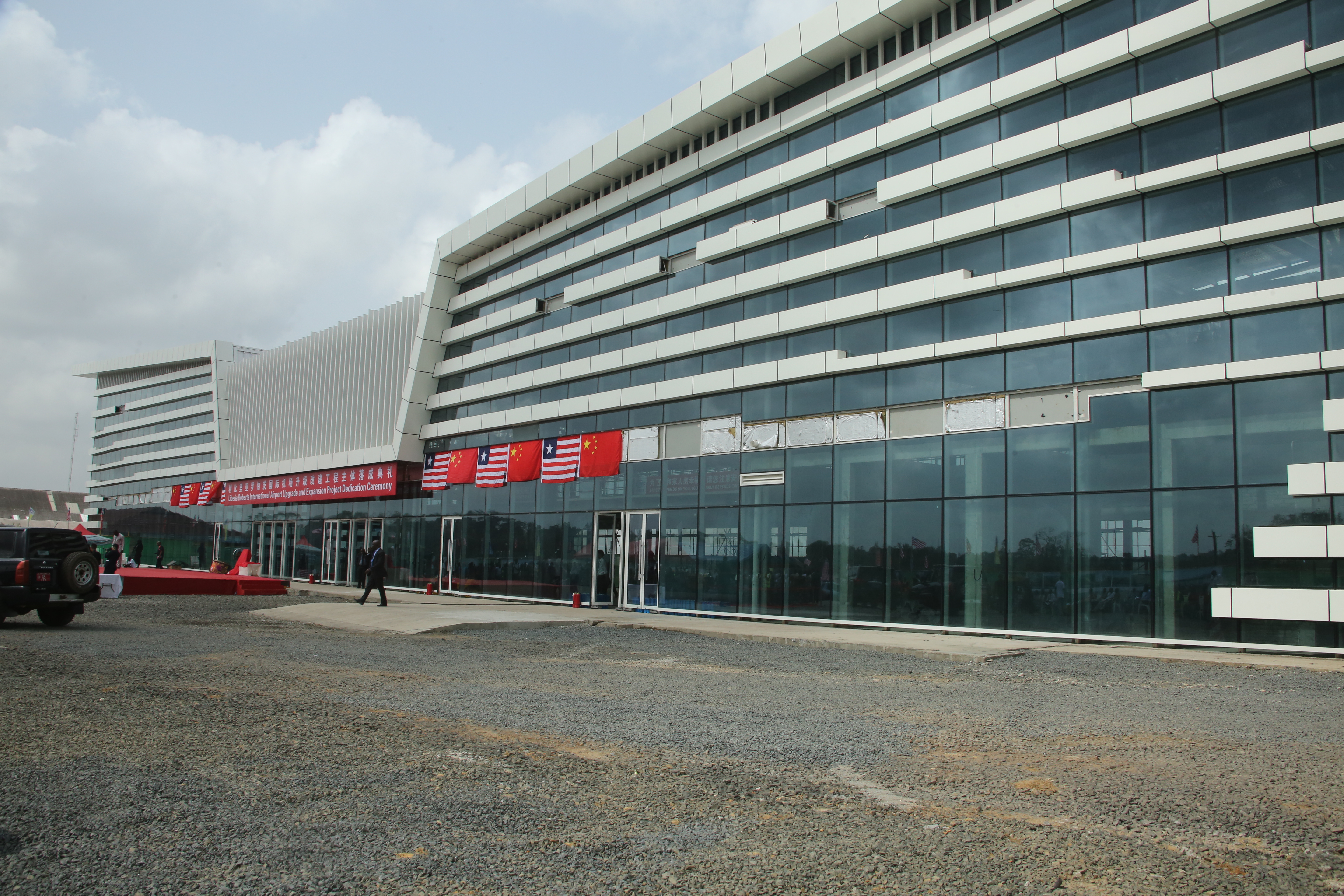 New and modern terminal at the Roberts International AirportPres.