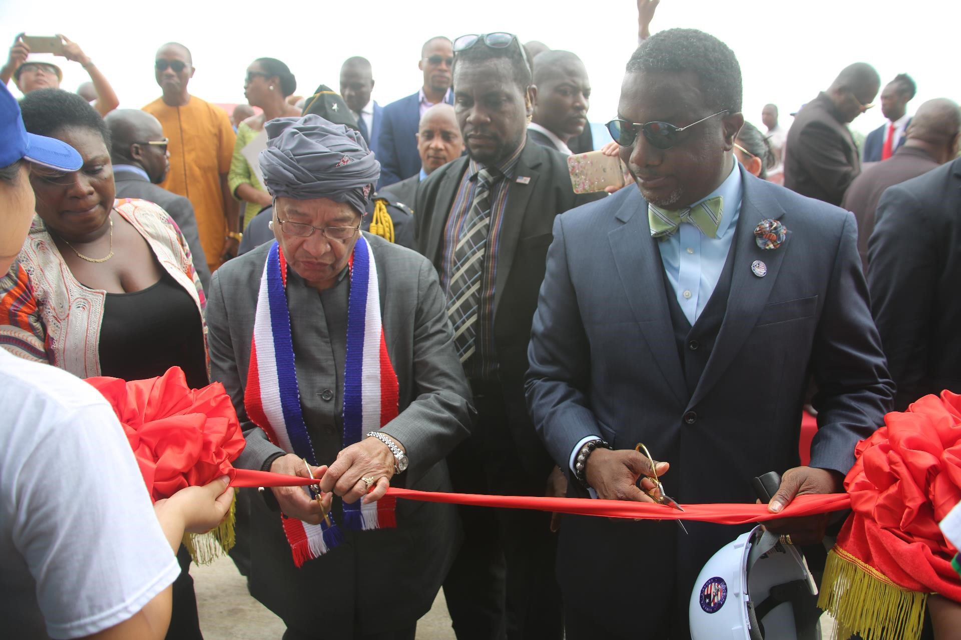 Ribbon cutting ceremony of modern RIA terminal in Harbel Margibi County