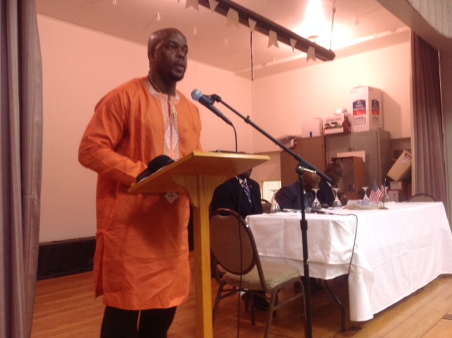 .Liberian Broadcasting Services, Director-General, Ambrose Nmah: moderator of the Town Hall Meeting.