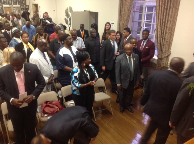 Vice President Boakai arrives at the Town Hall Meeting with Liberians in the Washington D.C. area