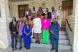 Mandela Fellowship Students pose with Ambassador Dowana in front of Embassy